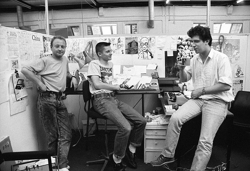 Brett Ewins, Jamie Hewlett, Steve Dillon at Deadline